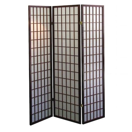 Ore International Ore International R566 3-Panel Room Divider - Cherry R566